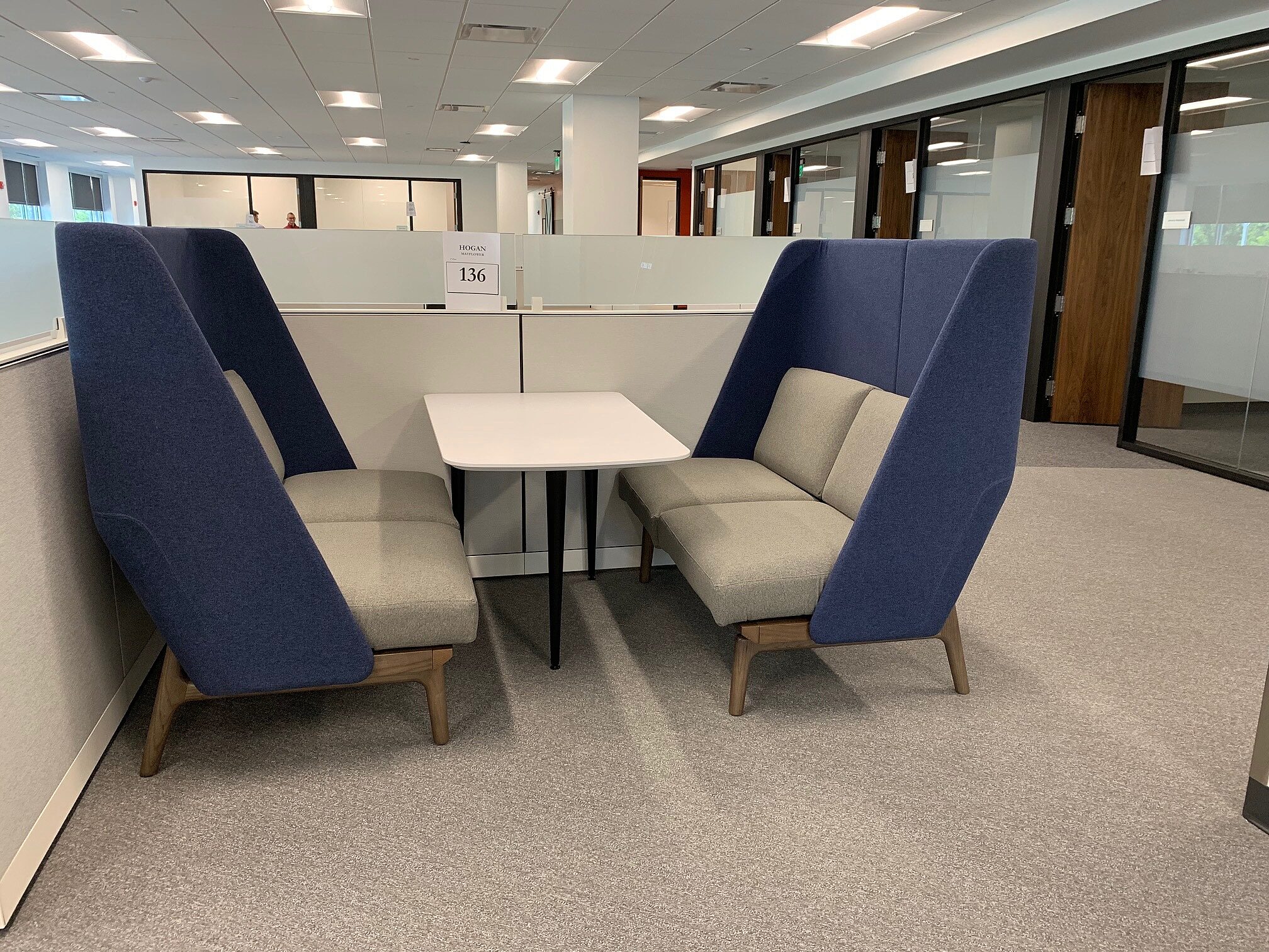 Booth and table at the Goodman Campbell Brain and Spine center