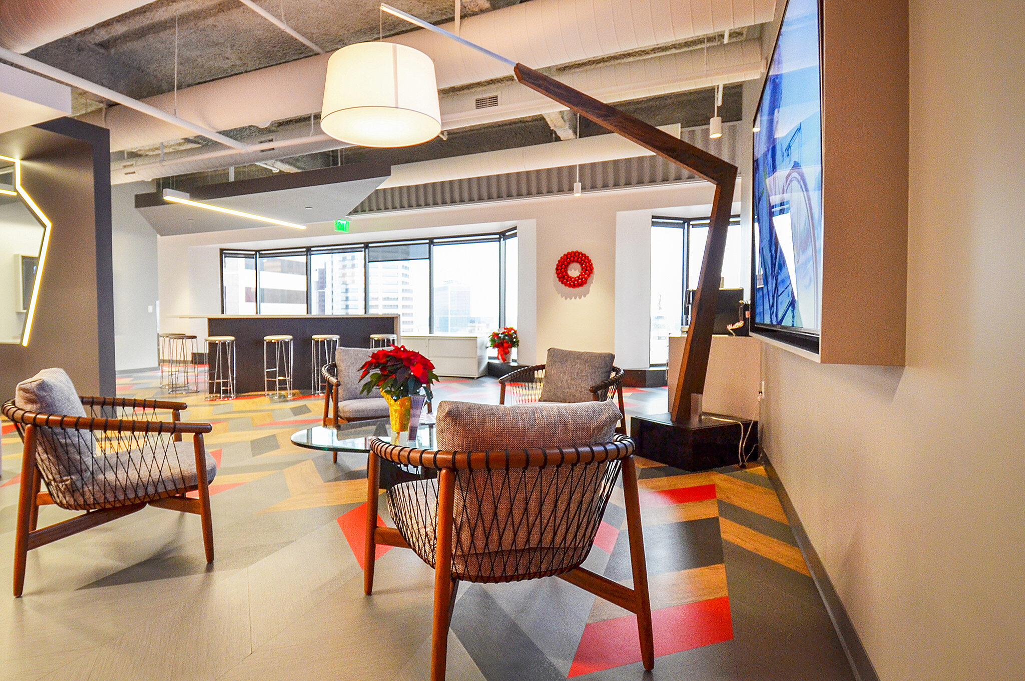 CW Project Highlight: back view of Tv lounge area