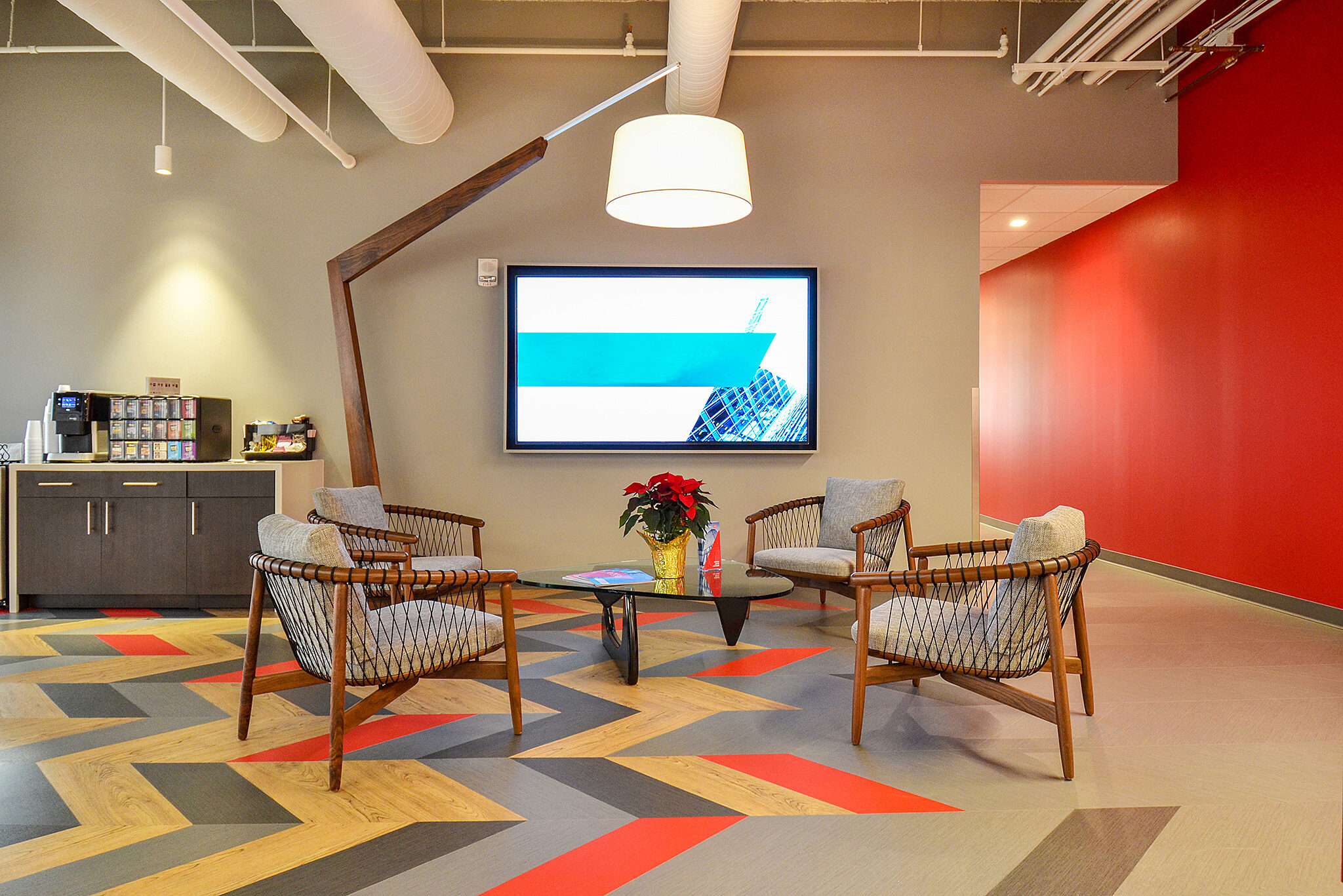 CW Project Highlight: tv lounge and coffee station