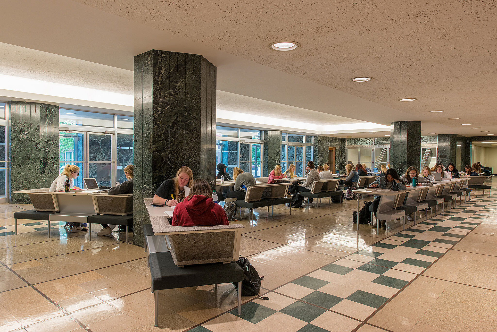 PULilly Project Highlight: students studying at tables