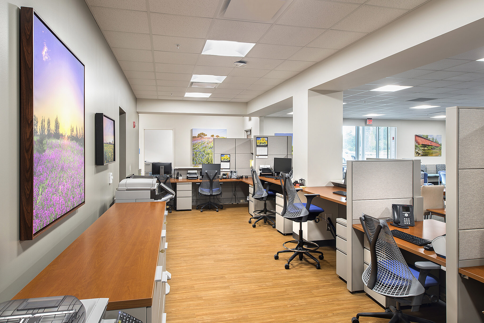 Healthcare Project Highlight: back view of reception desks