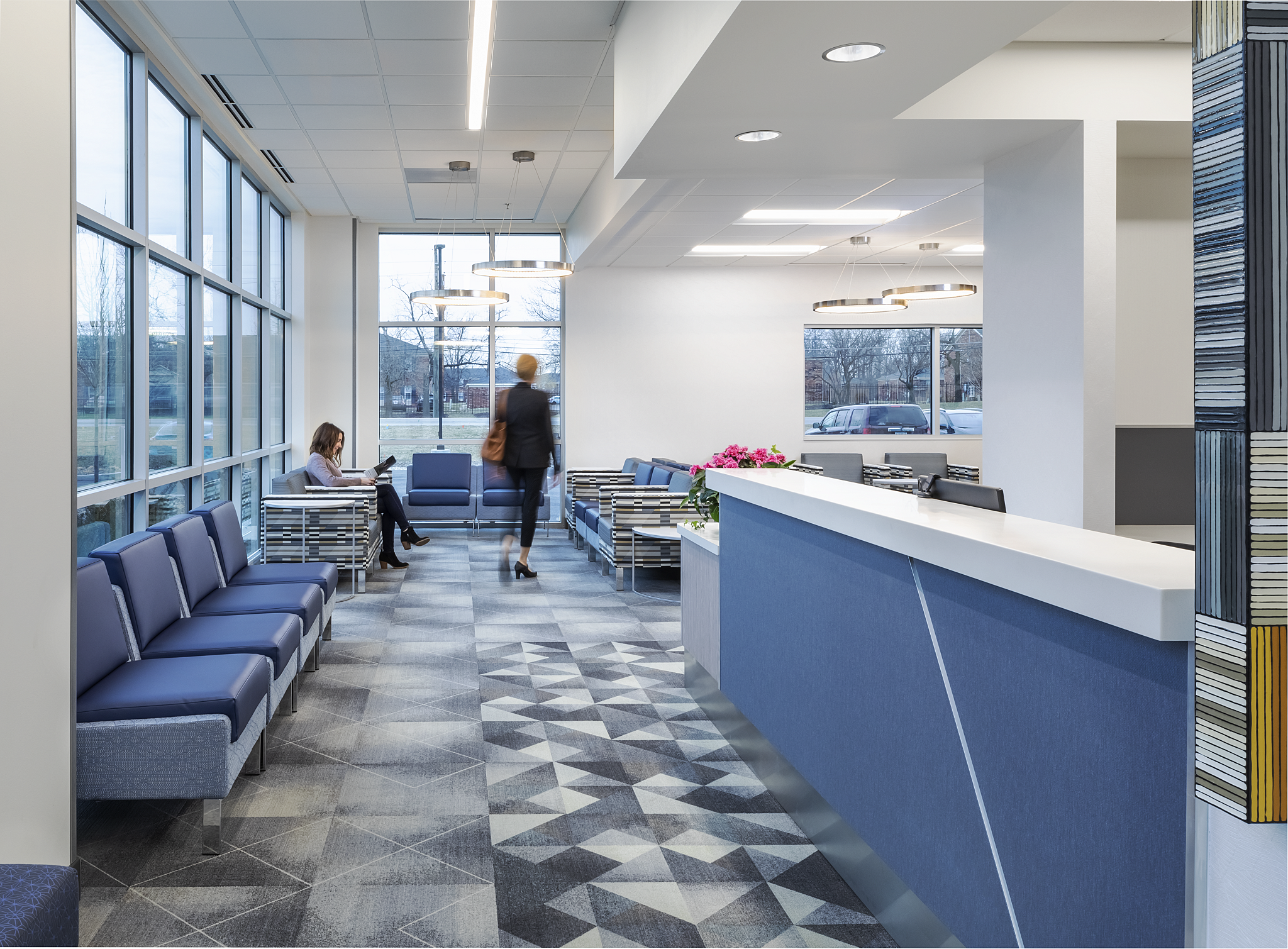 Dawes Fretzin project highlight reception area back view