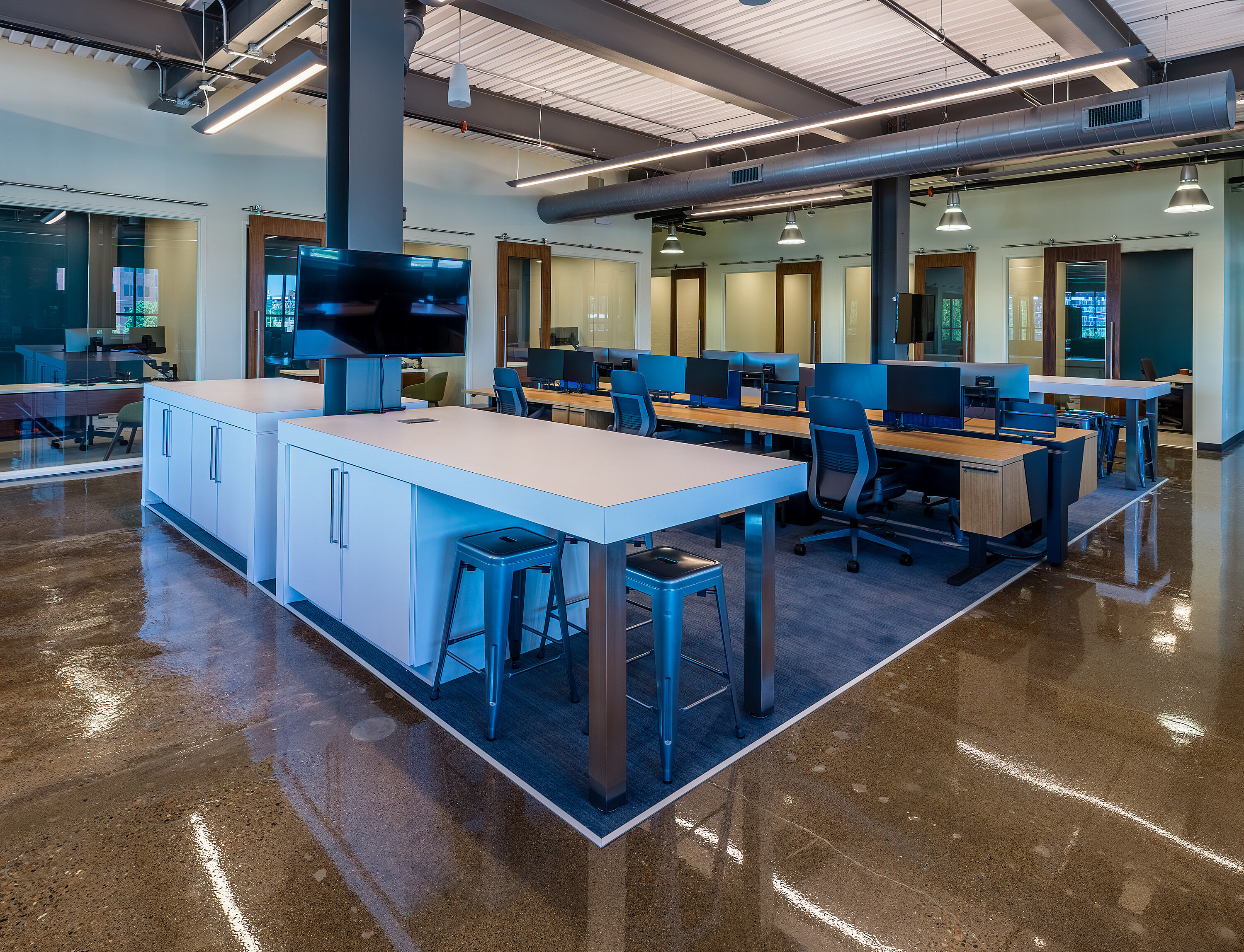 Buckingham Project Highlight desks and workspace