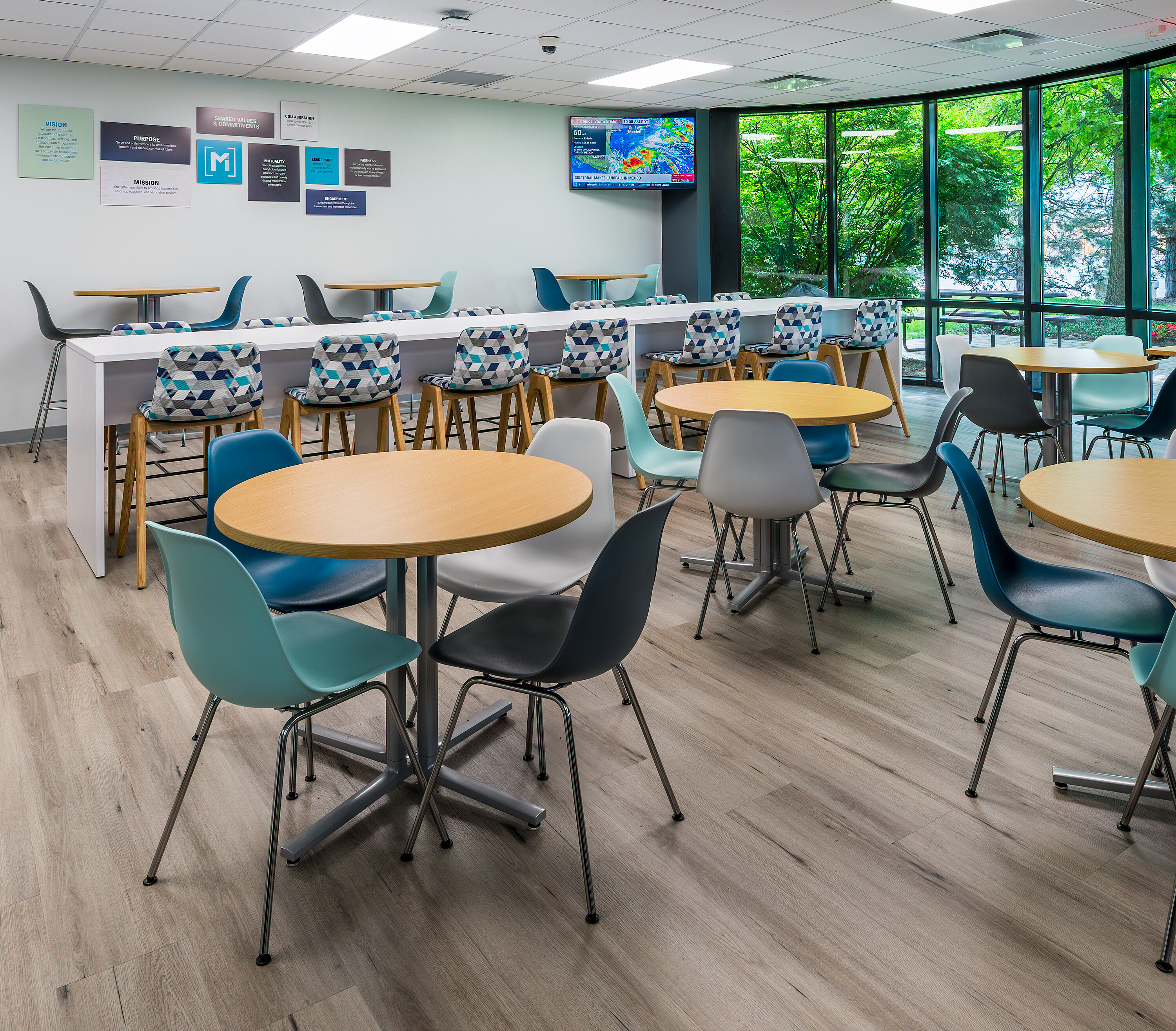 NAMIC office headquarters renovation lunch break area