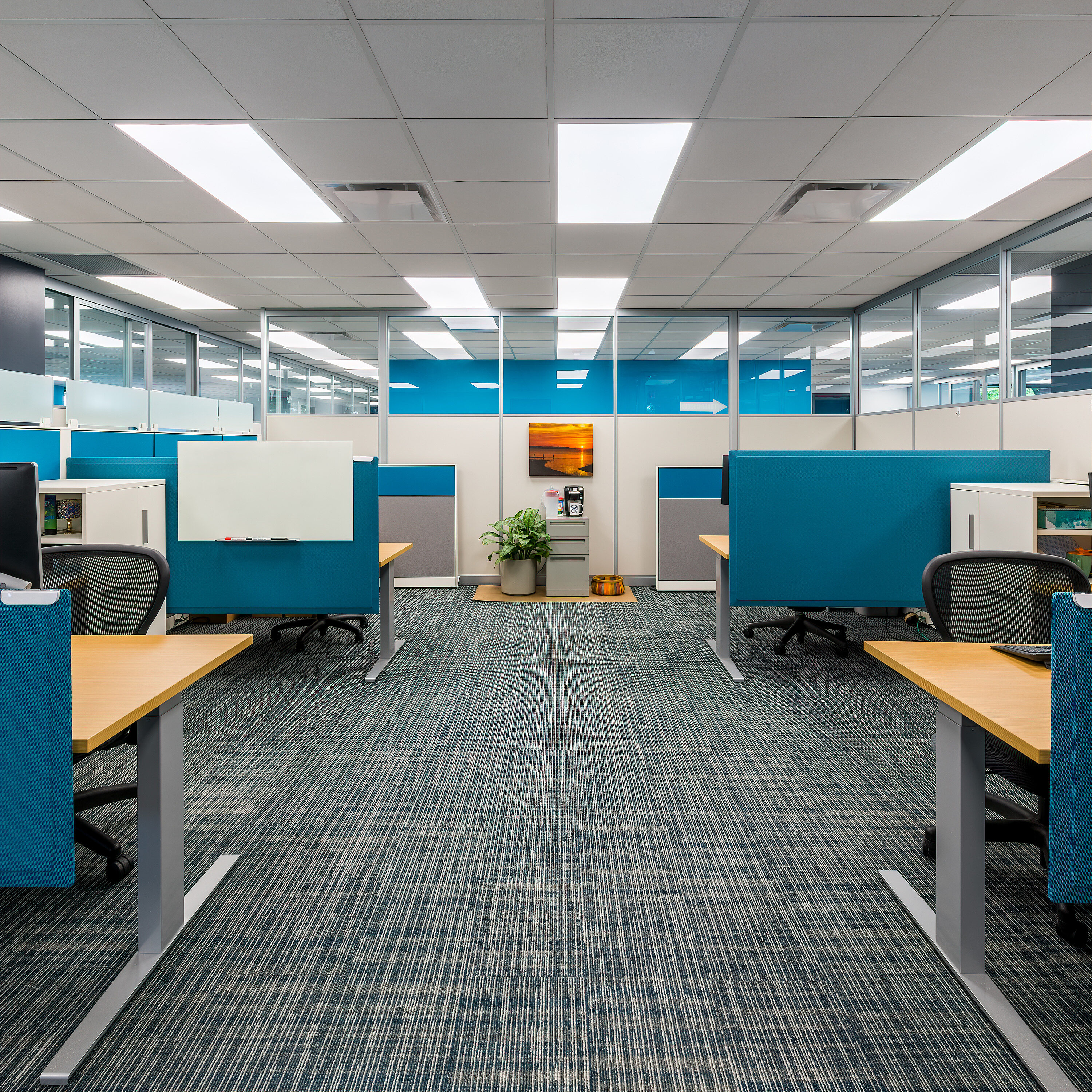 NAMIC office headquarters renovation cubicles walkway