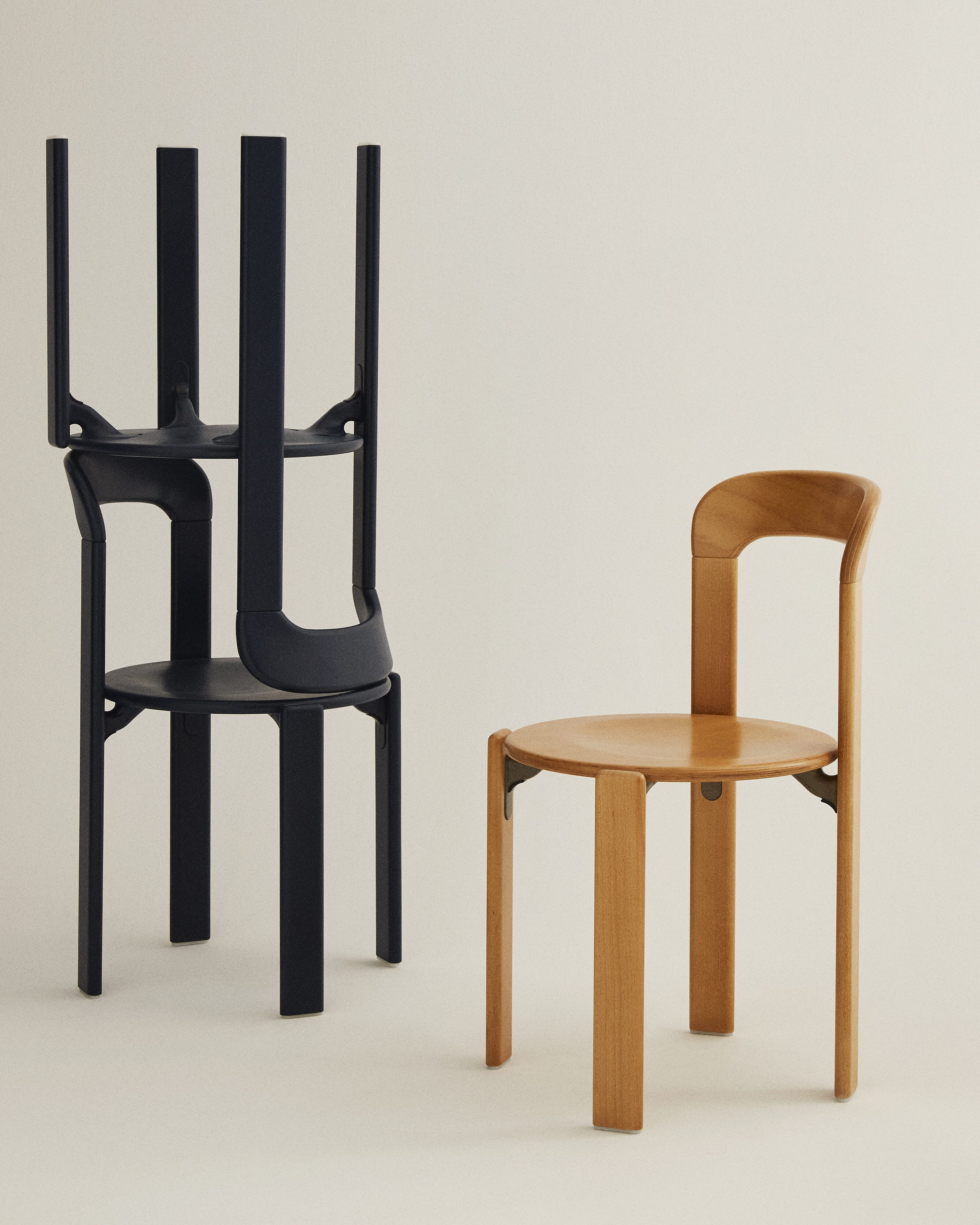 Rey Chair deep blue wb lacquer beech Rey Chair deep golden wb lacquer beech