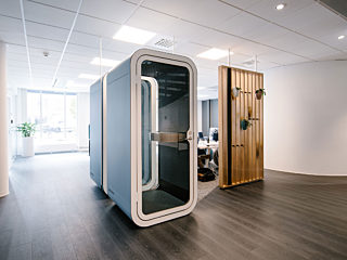 Framery two single person pods in open office