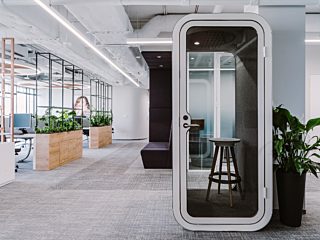 Framery single person pod stool open office space