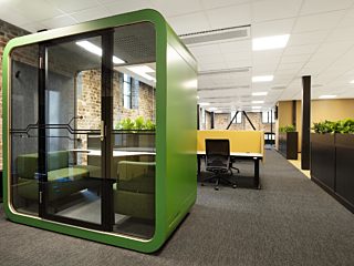 Green Framery two person pod Q2 in office