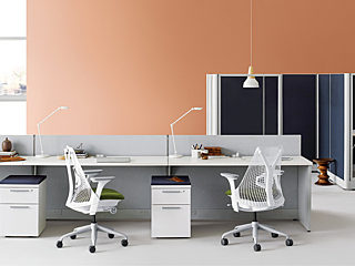 government market image with desks