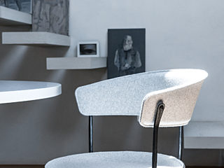 Magis grey fabric chair indoors