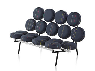 Maharam Herman Miller exclusive collection, round cushioned bench