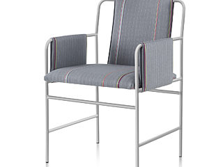 Maharam Herman Miller exclusive collection, grey striped fabric chair