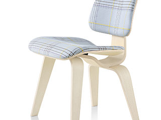Maharam Herman Miller exclusive collection, plaid fabric wooden chair