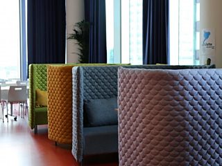 Naughtone Booths  quilted fabric multiple colors