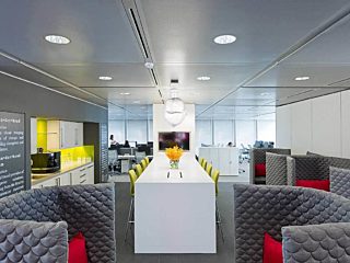 Naughtone grey quilted booths