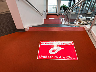 Office Works Safe Office stairs precaution