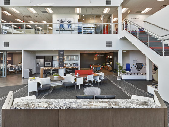Officeworks headquarters front desk