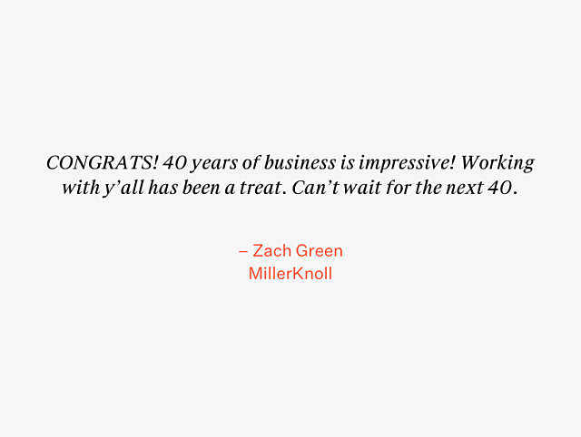 OfficeWorks 40th Anniversary Testimonial
