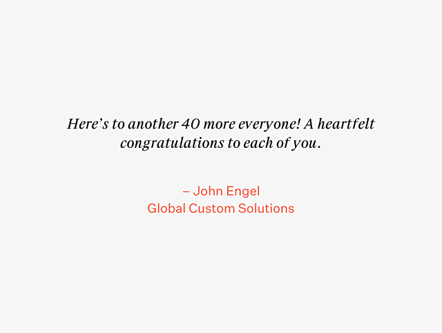 OfficeWorks 40th Anniversary Testimonial