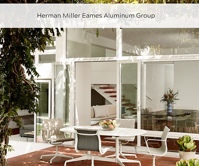 Herman Miller Eames Alluminum Group indoors