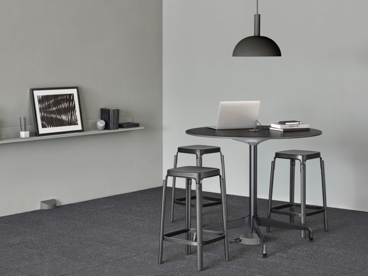 Logic Reach island table and stools