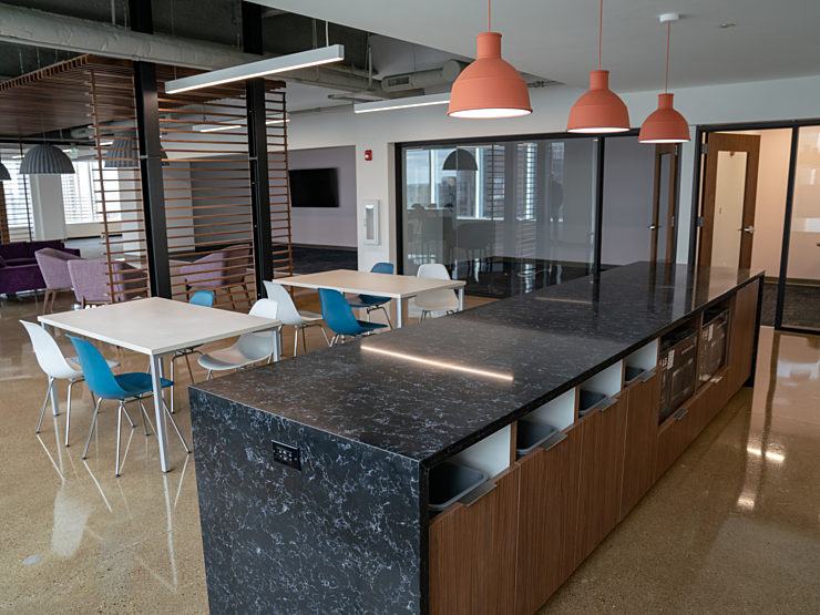 Lev Project Highlight: Kitchen island and table set up