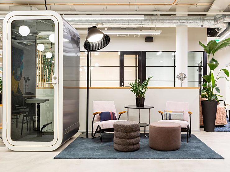 Framery single person pod in office