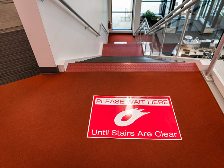 Office Works Safe Office stairs precaution