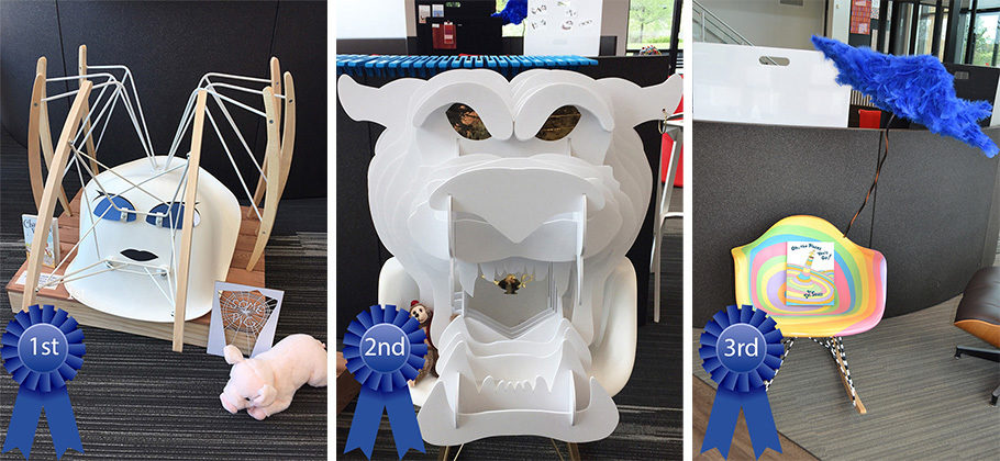 Top 3 winners of the Chair Design Challenge