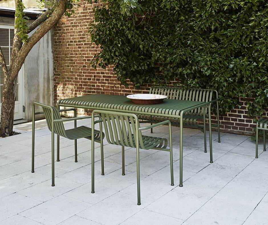 OfficeWorks Hay Outdoor Table and Chairs in green