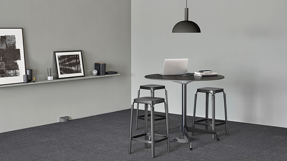 Logic Reach island table and stools