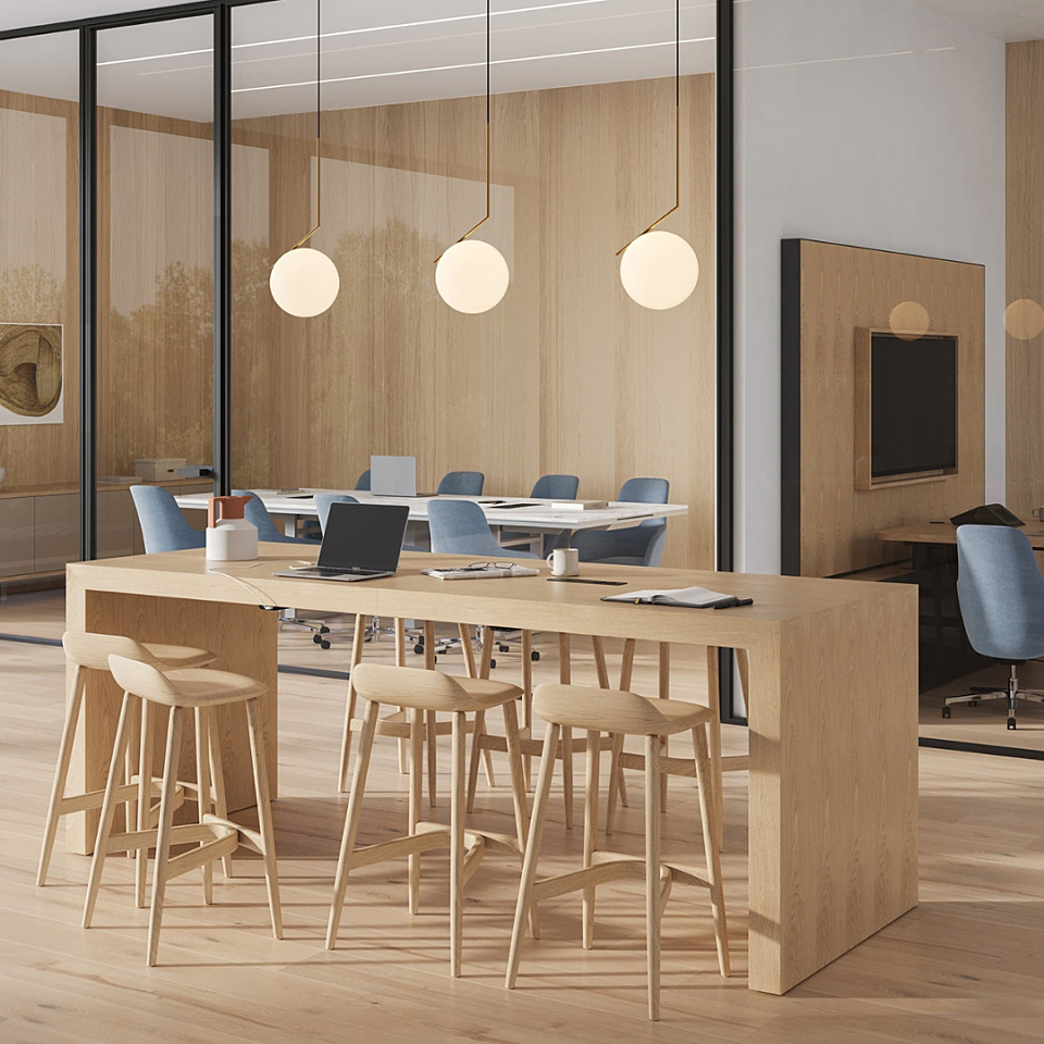 Office Works Miller Knoll Whats New JD Waterfall Table